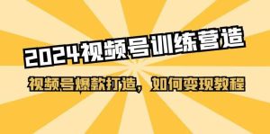 2024视频号训练营,视频号爆款打造,如何变现教程(20节课)-逍遥游