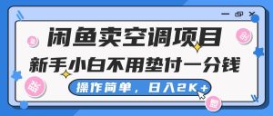 闲鱼卖空调项目,新手小白一分钱都不用垫付,操作极其简单,日入2K+-逍遥游