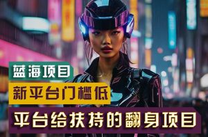 【蓝海项目】新平台无脑搬运，翻身项目 门槛低 小白也能轻松上手 日入500+-逍遥游