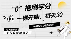 最新刷学分0撸项目，一键运行，每天单机收益20-30，可无限放大，当日即…-逍遥游