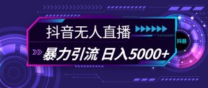 抖音无人直播，暴利引流，日入5000+-逍遥游