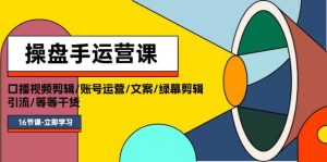 操盘手运营课程:口播视频剪辑/账号运营/文案/绿幕剪辑/引流/干货/16节-逍遥游