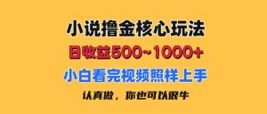 小说撸金核心玩法，日收益500-1000+，小白看完照样上手，0成本有手就行-逍遥游